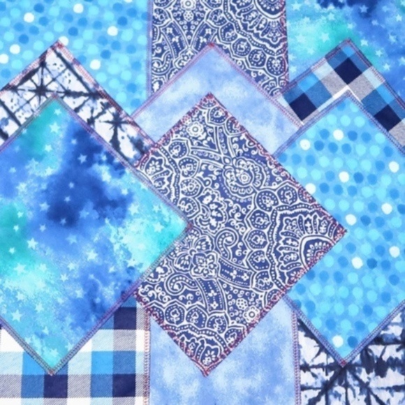 Grateful Casa Other - 10 reusable CLOTH WIPES in summer blues